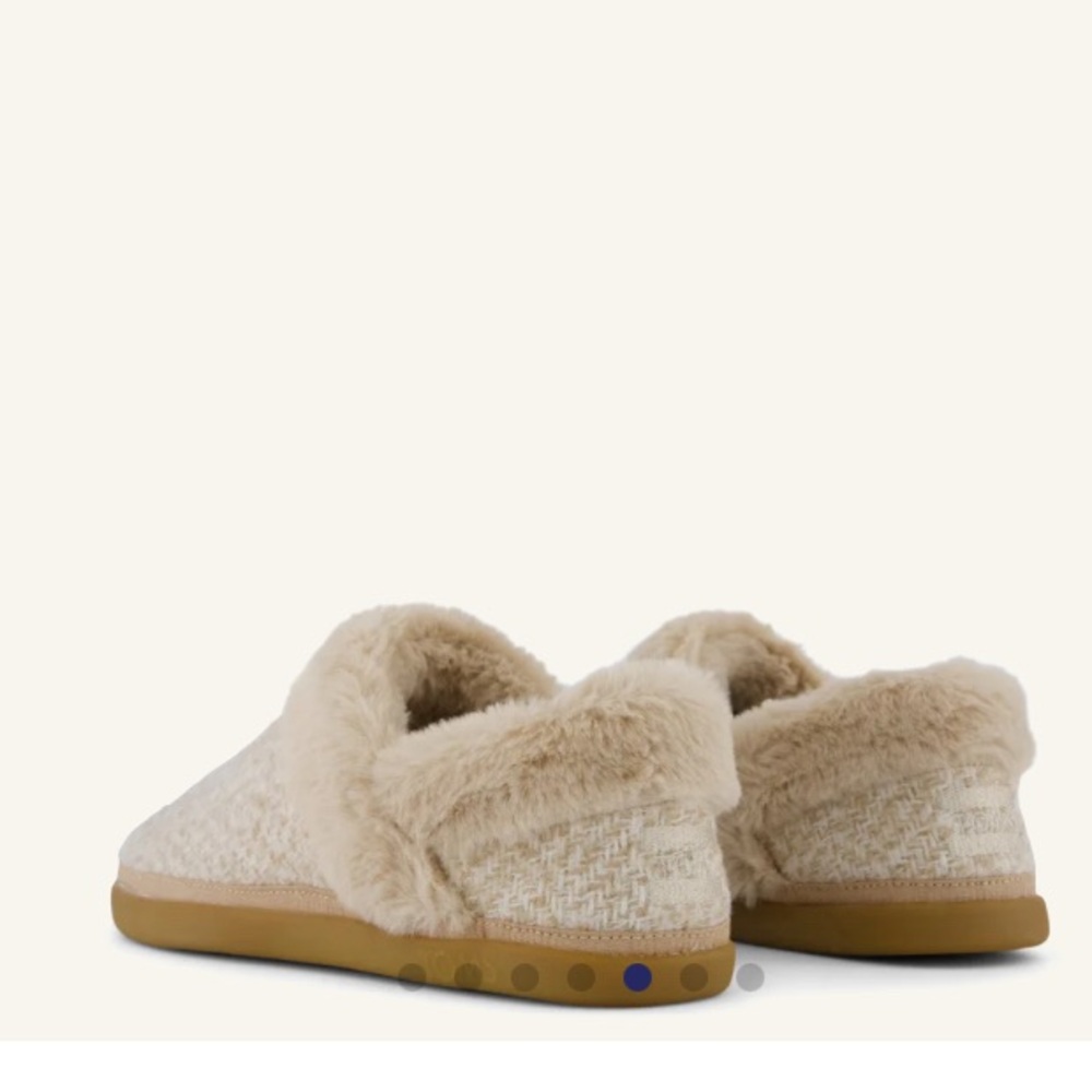 TOMS Cream Fuzzy Slip-Ons - Picture 3 of 6